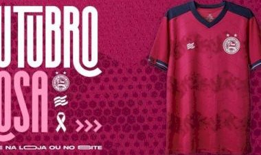 Bahia lança camisa para homenagear outubro rosa e promove ação com exames;